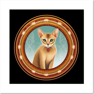 Abyssinian Cat Xmas Ornament, Love Cats Posters and Art